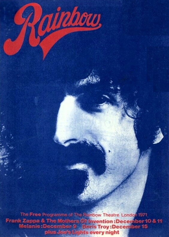 10+11/12/1971Rainbow Theatre, London, UK (concert program - 11 canceled)